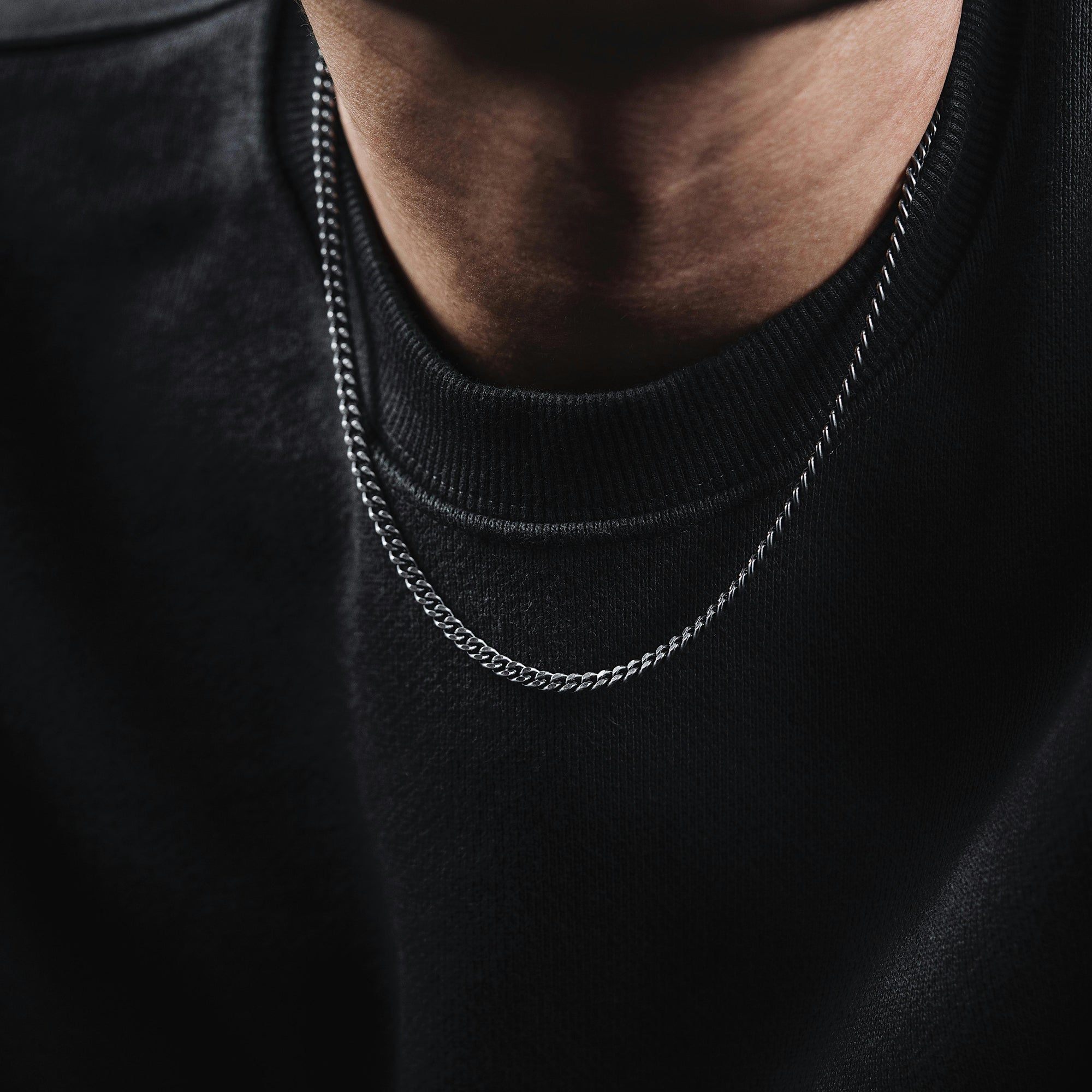 Miami Curb Necklace - Vintage Silver