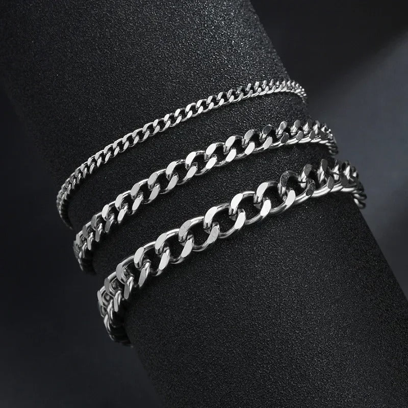 Miami Curb Bracelet - Vintage Silver