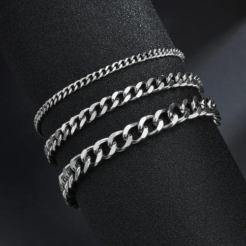 Miami Curb Bracelet - Vintage Silver