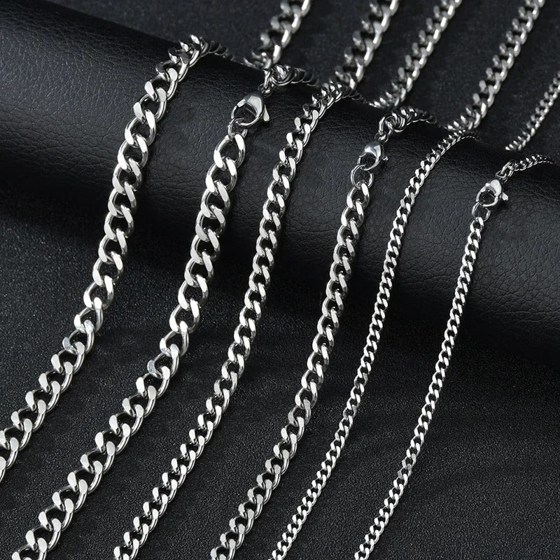 Miami Curb Necklace - Vintage Silver
