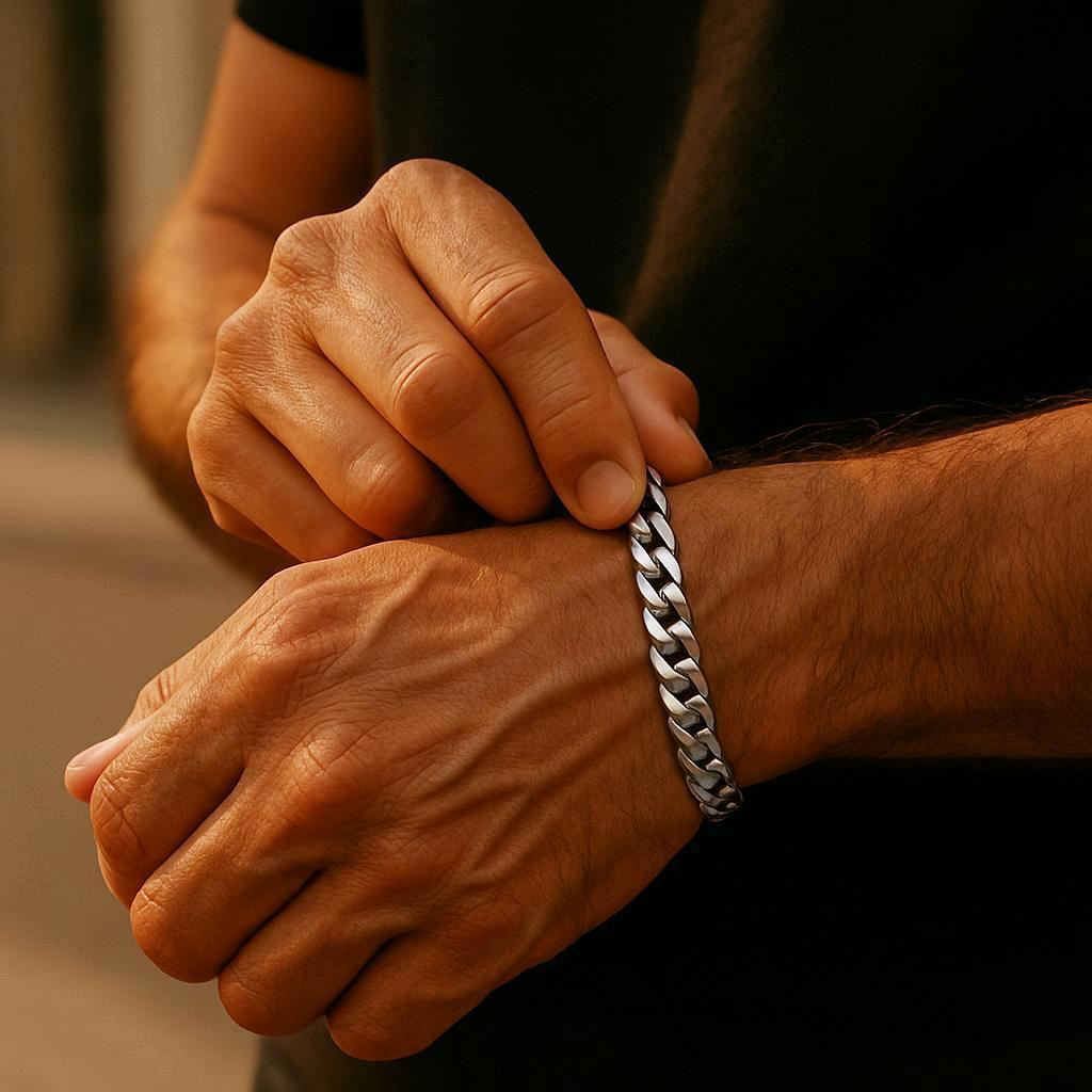 Miami Curb Bracelet - Vintage Silver
